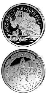 100 jaar Verovering van de Zuidpool 10 euro België 2011 Proof